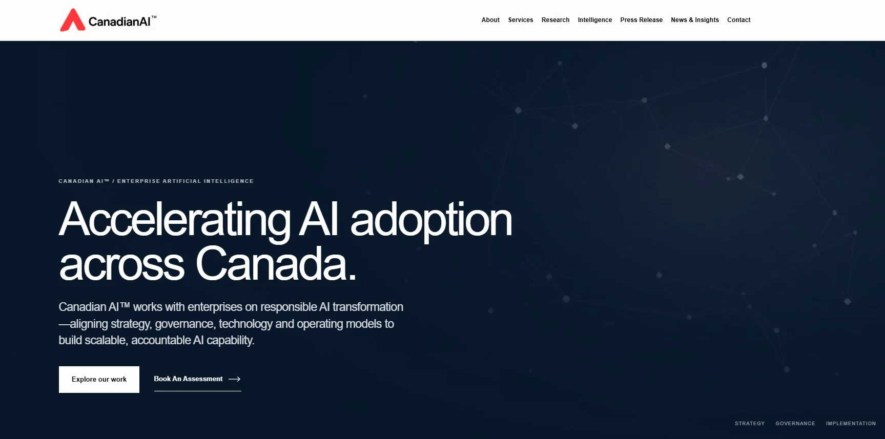 Canadian AI™ homepage preview