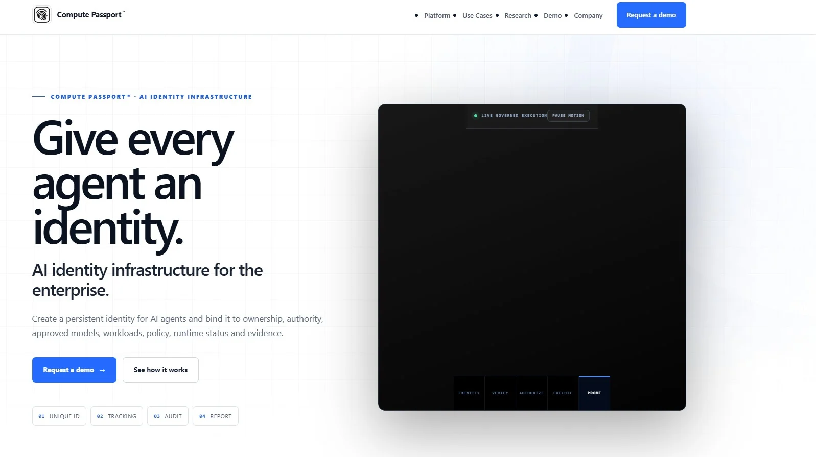 Compute Passport™ homepage preview