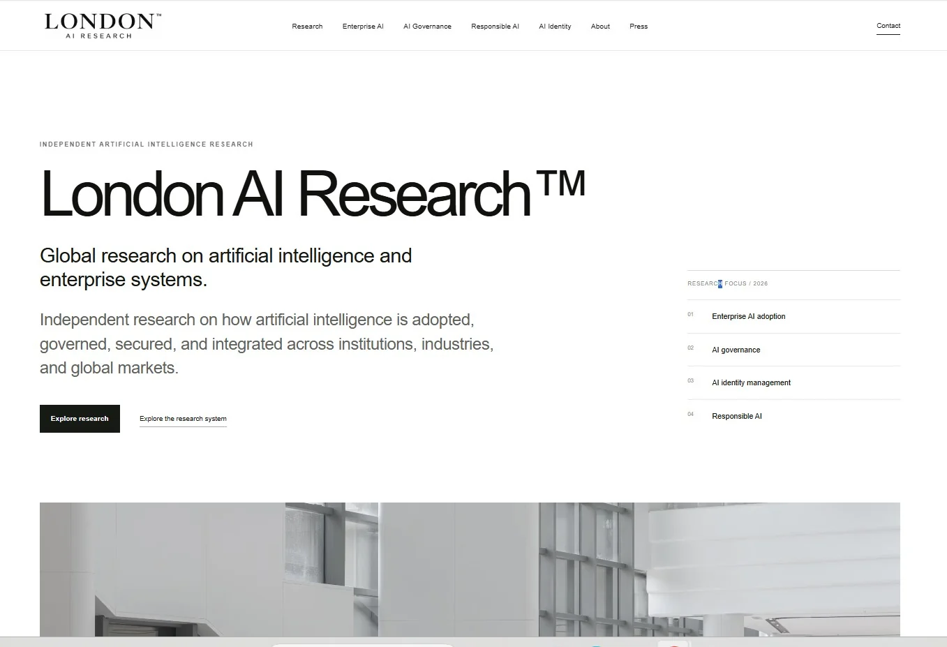 London AI Research™ homepage preview