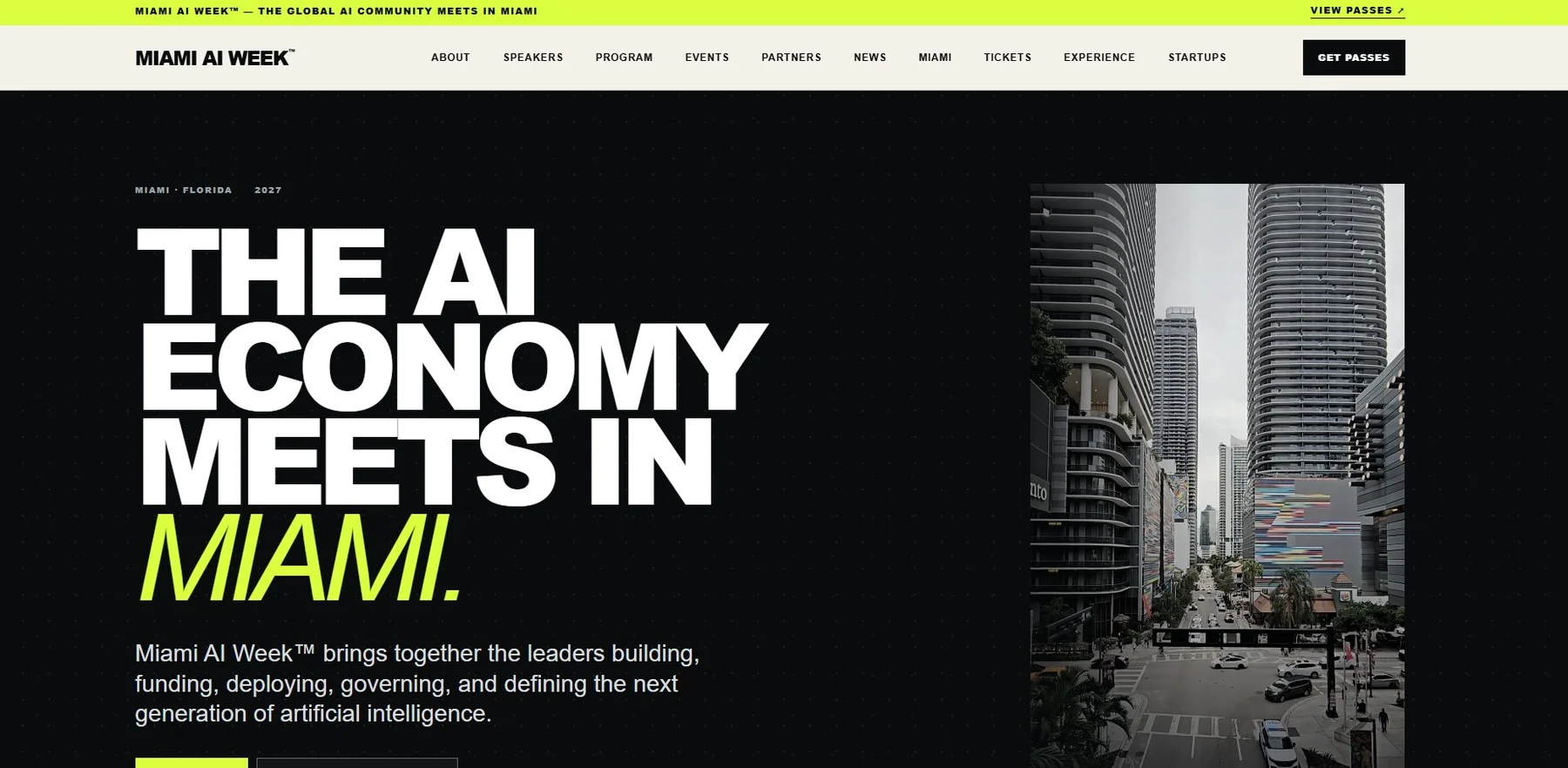 Miami AI Week™ homepage preview